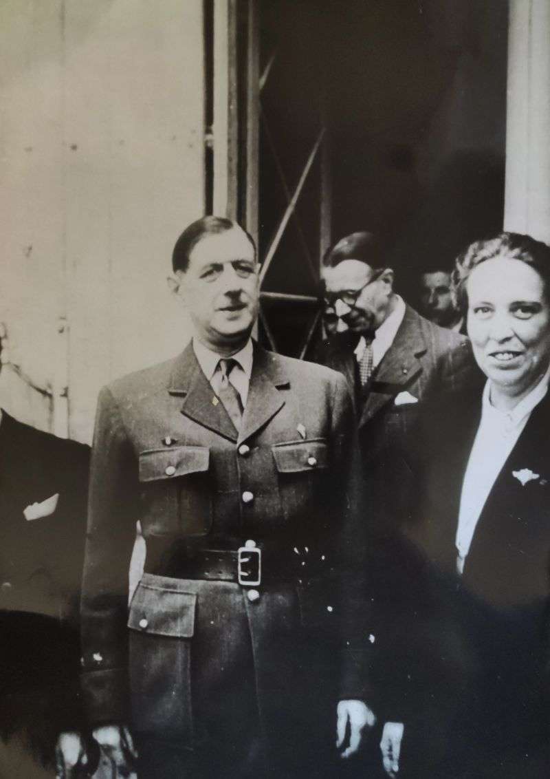 de Gaulle et Denise Laroque 1947